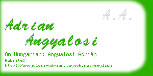 adrian angyalosi business card